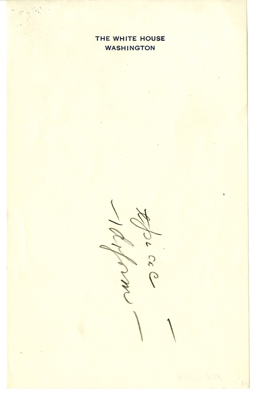 Longhand Note of President Harry S. Truman