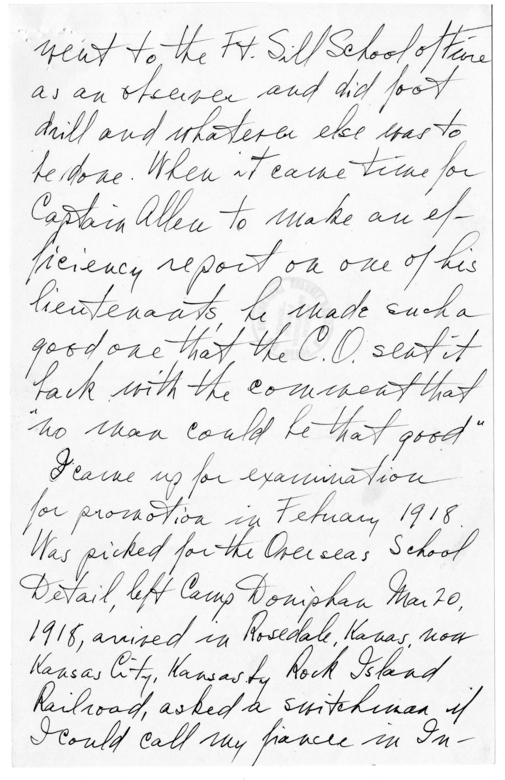 Longhand Note of President Harry S. Truman