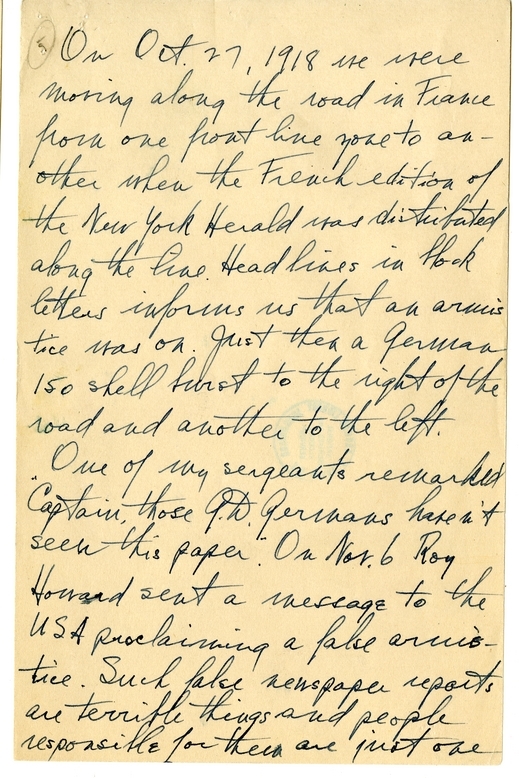 Longhand Note of President Harry S. Truman