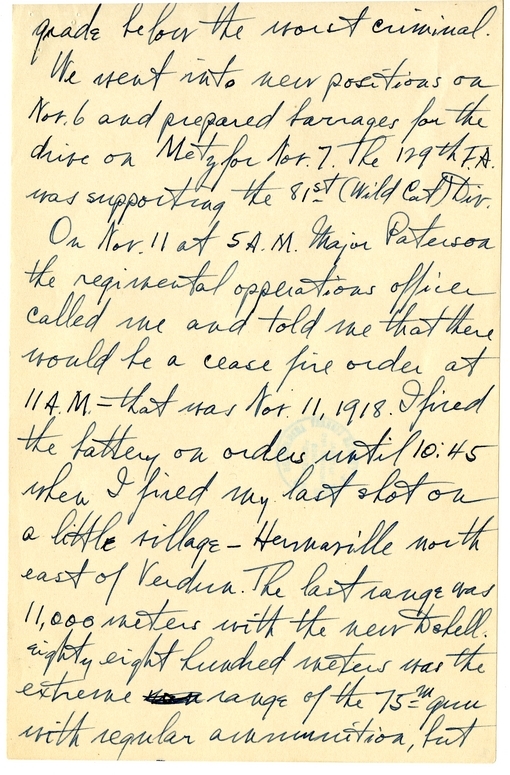 Longhand Note of President Harry S. Truman