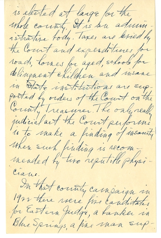 Longhand Note of President Harry S. Truman