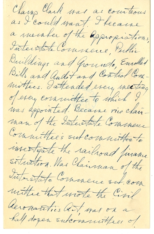 Longhand Note of President Harry S. Truman