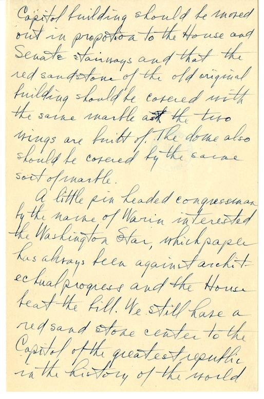 Longhand Note of President Harry S. Truman