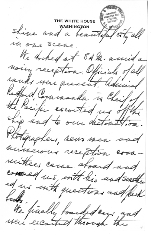 Longhand Note of Former President Harry S. Truman