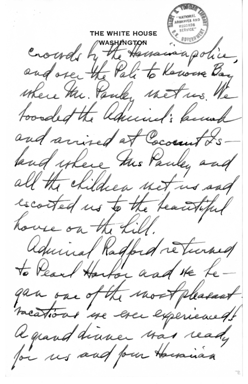 Longhand Note of Former President Harry S. Truman