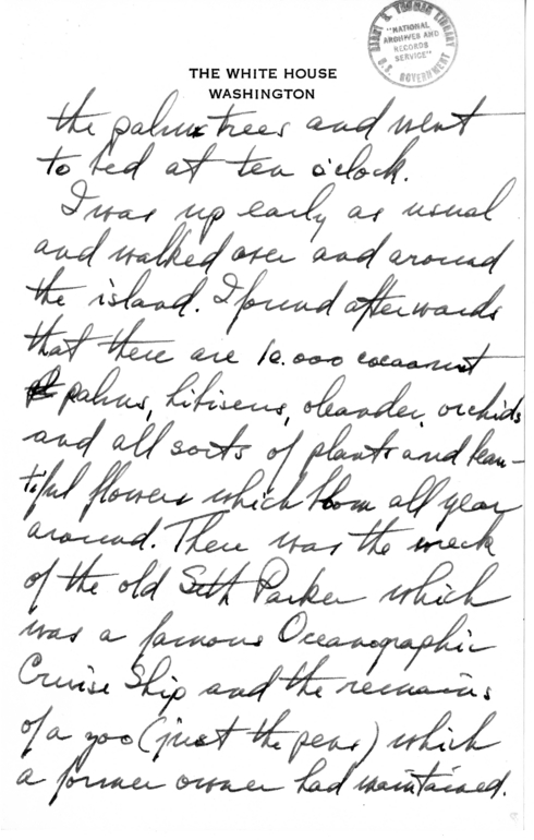 Longhand Note of Former President Harry S. Truman