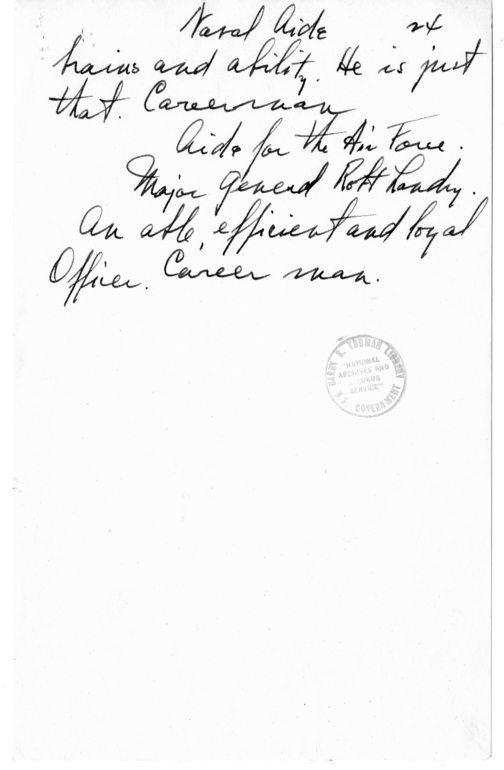 Longhand Note of President Harry S. Truman