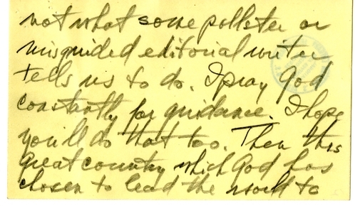 Speech Draft of President Harry S. Truman