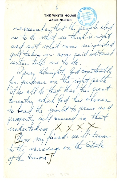 Speech Draft of President Harry S. Truman