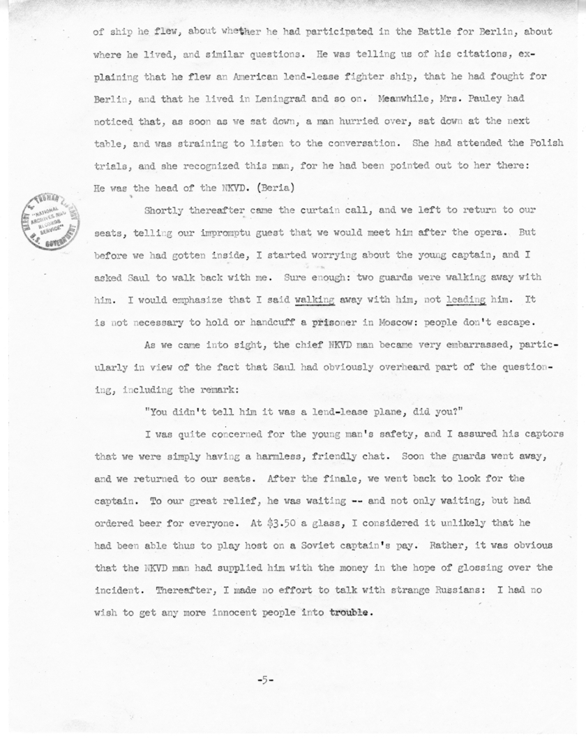 Notes on the Potsdam Conference and Other Topics by Edwin Pauley and Unknown Author