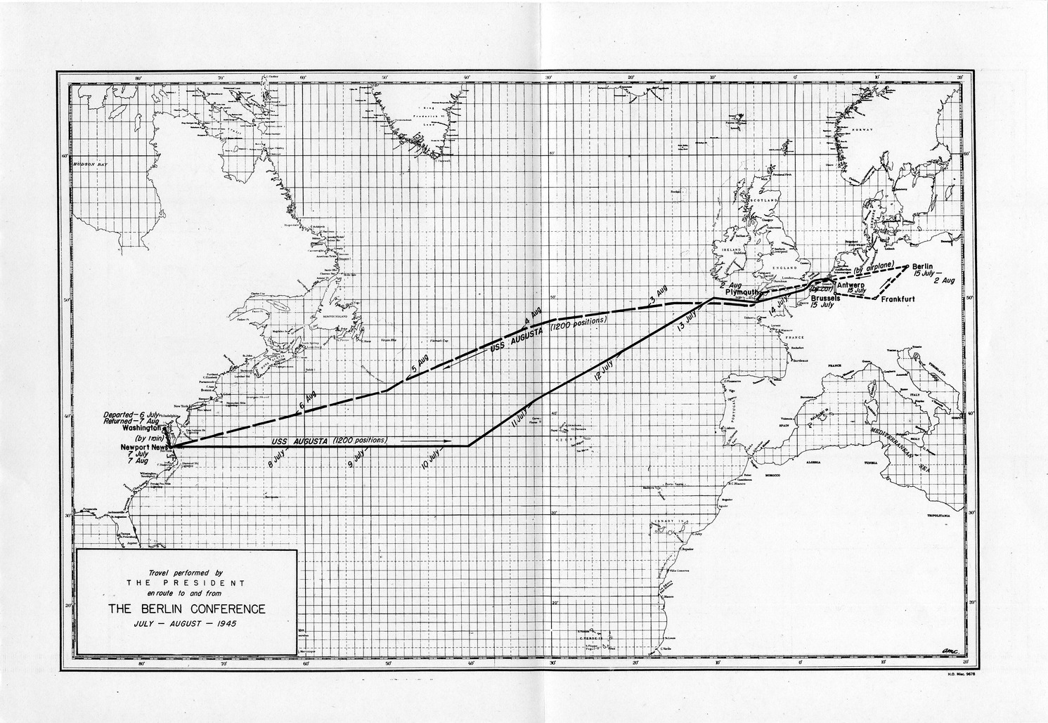 Log of President Harry S. Truman's Trip to the Berlin Conference