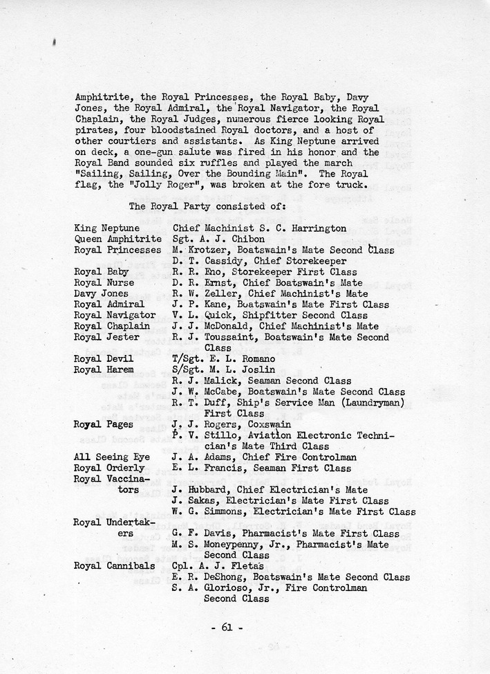 Log of President Harry S. Truman's Trip to Rio de Janeiro, Brazil