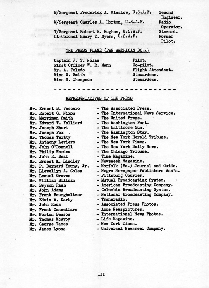 Log of President Harry S. Truman's Trip to Puerto Rico, the Virgin Islands, Guantanamo Bay, Cuba, and Fourth Key West, Florida