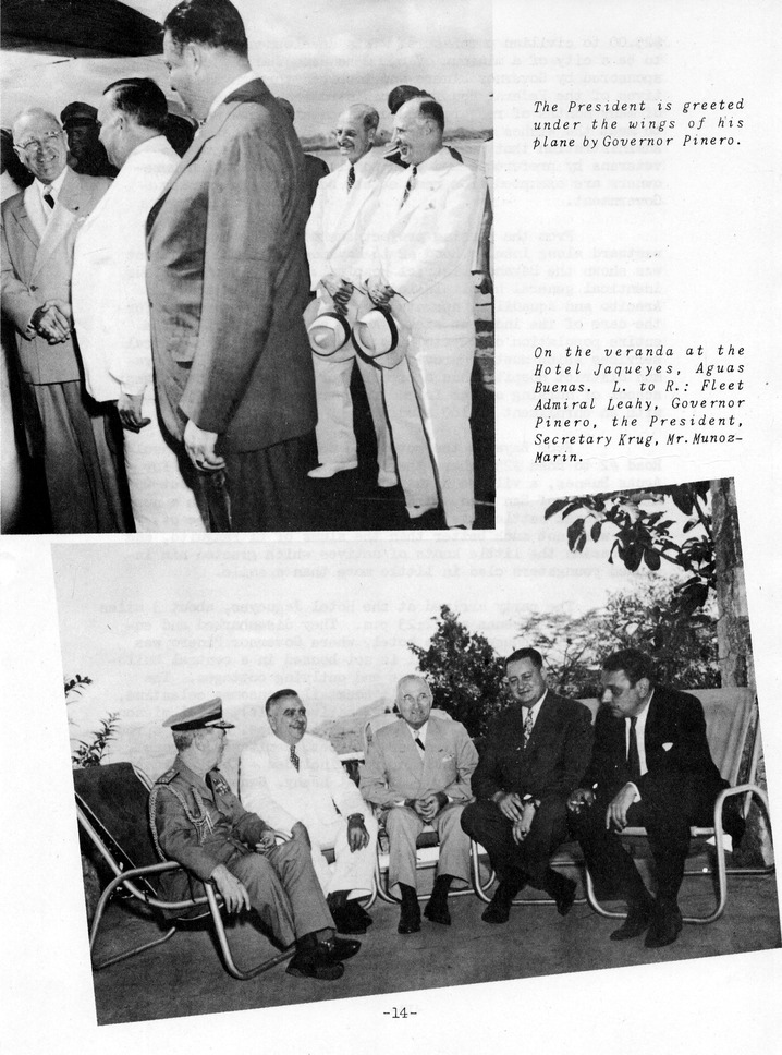 Log of President Harry S. Truman's Trip to Puerto Rico, the Virgin Islands, Guantanamo Bay, Cuba, and Fourth Key West, Florida