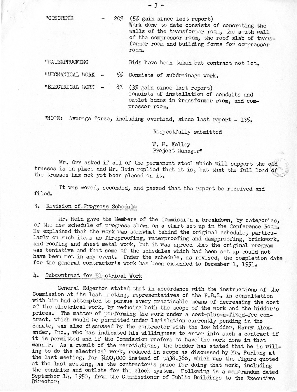 Minutes of the Twenty-Eighth Meeting of the Commission on Renovation of the Executive Mansion