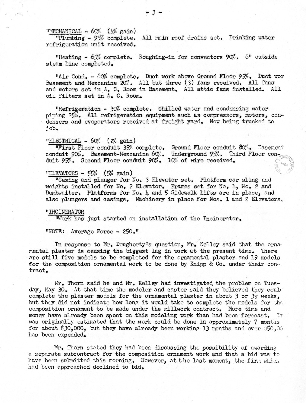 Minutes of the Forty-Fourth Meeting of the Commission on Renovation of the Executive Mansion