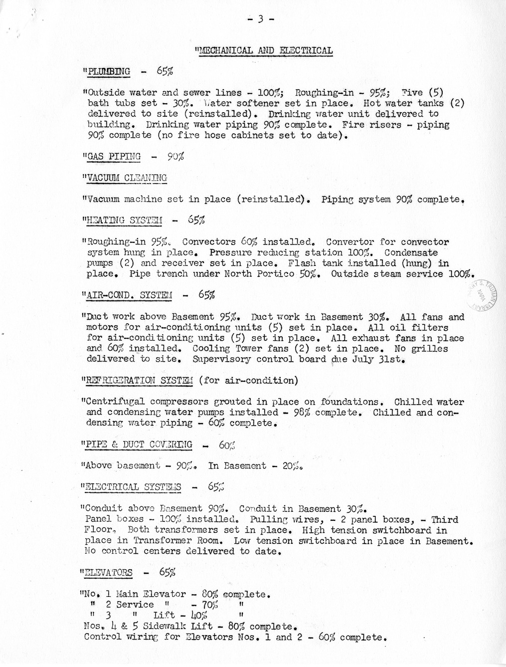 Minutes of the Forty-Sixth Meeting of the Commission on Renovation of the Executive Mansion