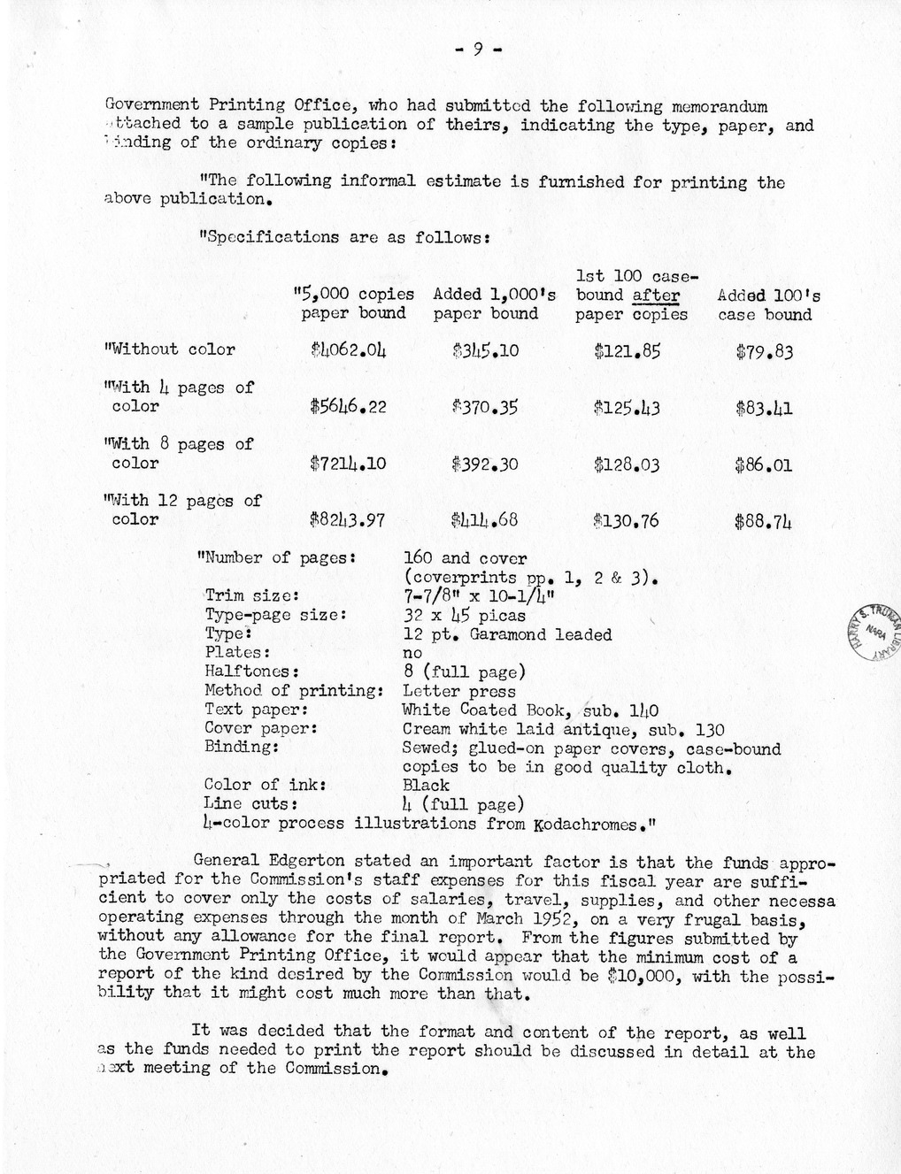 Minutes of the Fifty-Fifth Meeting of the Commission on Renovation of the Executive Mansion