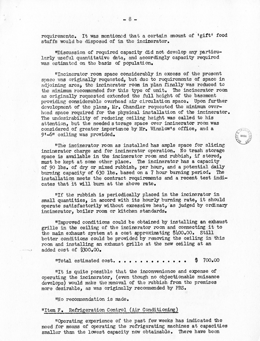 Minutes of the Sixty-Ninth Meeting of the Commission On Renovation of the Executive Mansion [Misdated 1951]