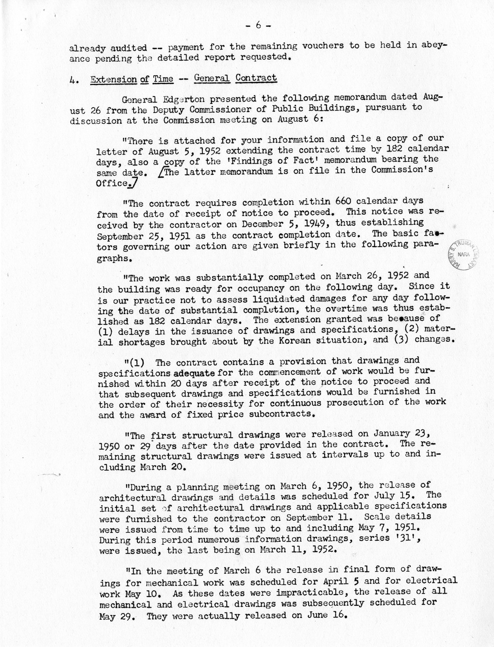 Minutes of the Seventy-Fourth Meeting of the Commission On Renovation of the Executive Mansion
