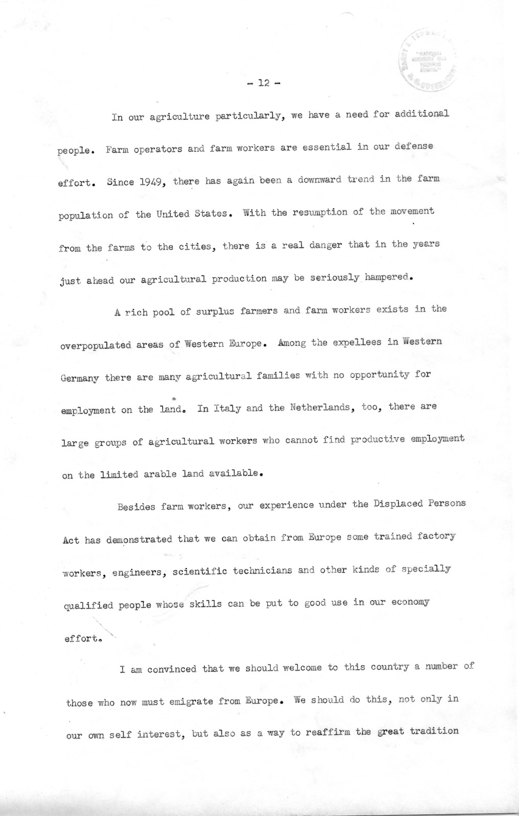 Memorandum from Richard Neustadt to Rufus Miles, with Attached Message Draft