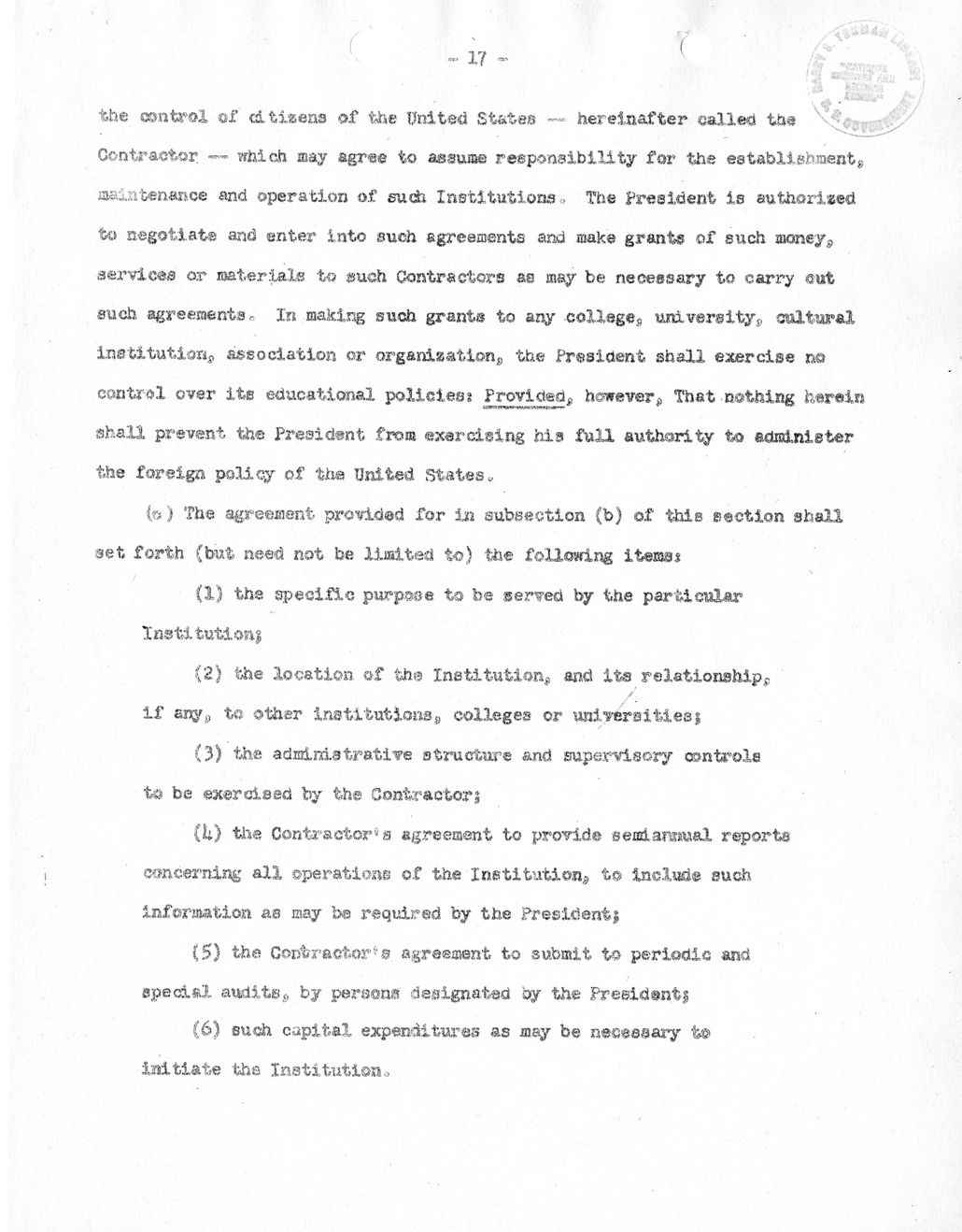 Draft of Legislation, The Special Migration Act of 1952