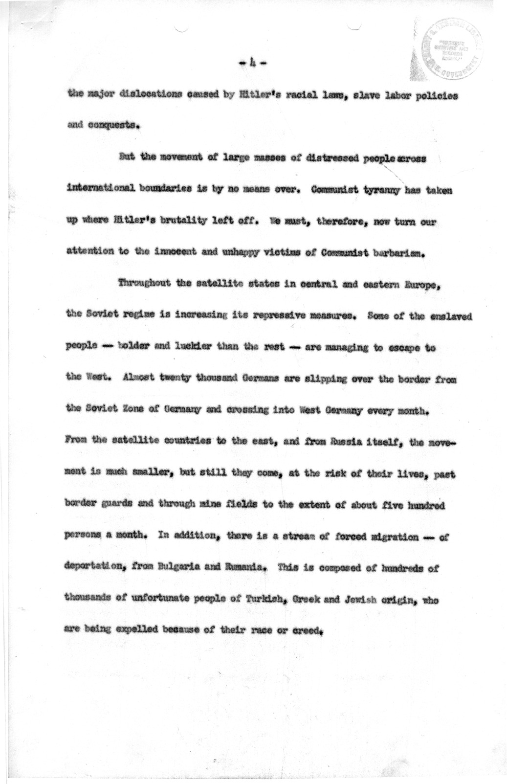 Memorandum from Carlile Bolton-Smith To Richard Neustadt, with Attached Draft of Message