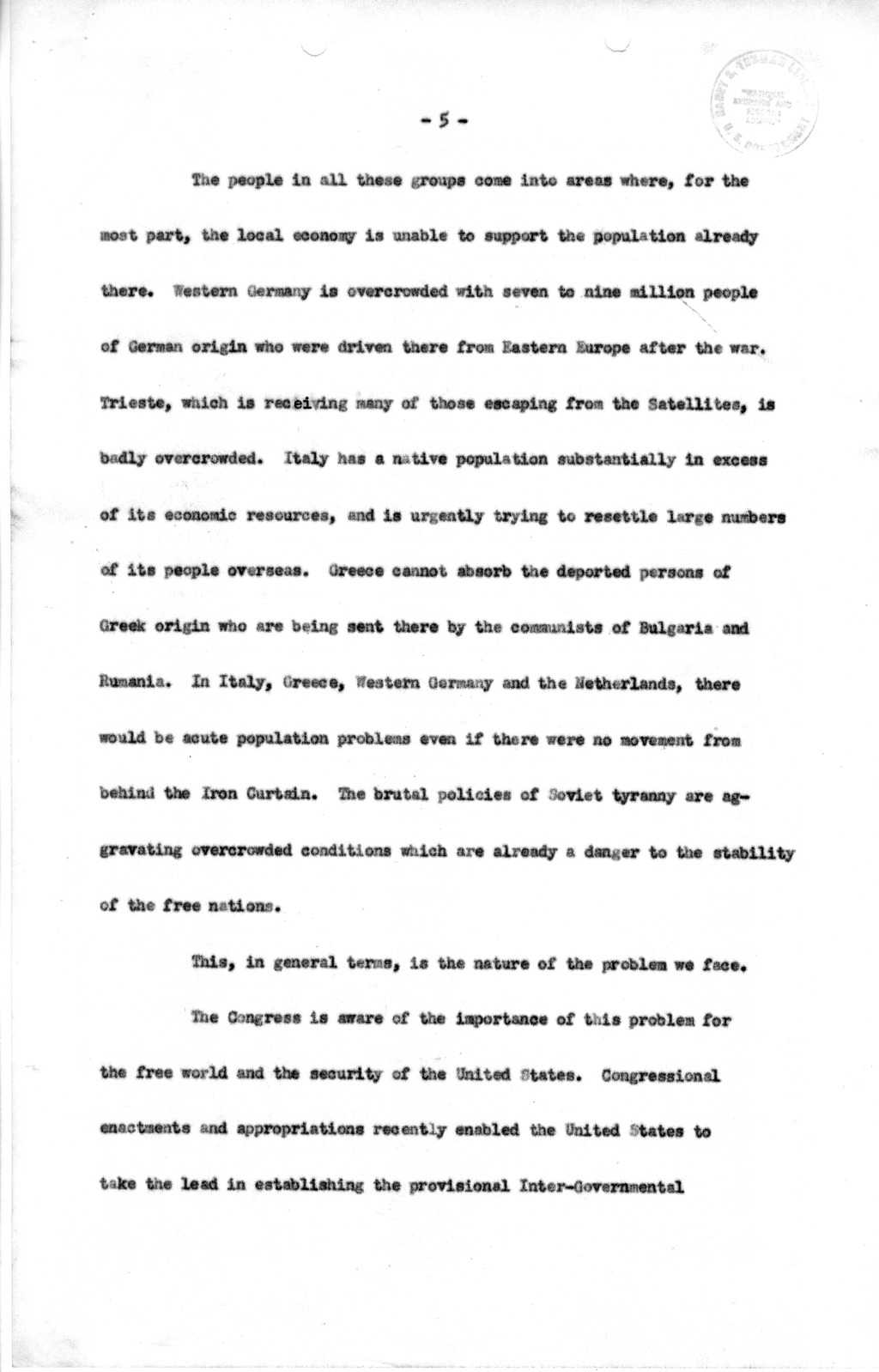 Memorandum from Carlile Bolton-Smith To Richard Neustadt, with Attached Draft of Message