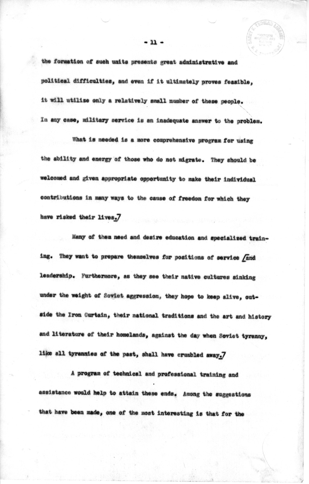 Memorandum from Carlile Bolton-Smith To Richard Neustadt, with Attached Draft of Message