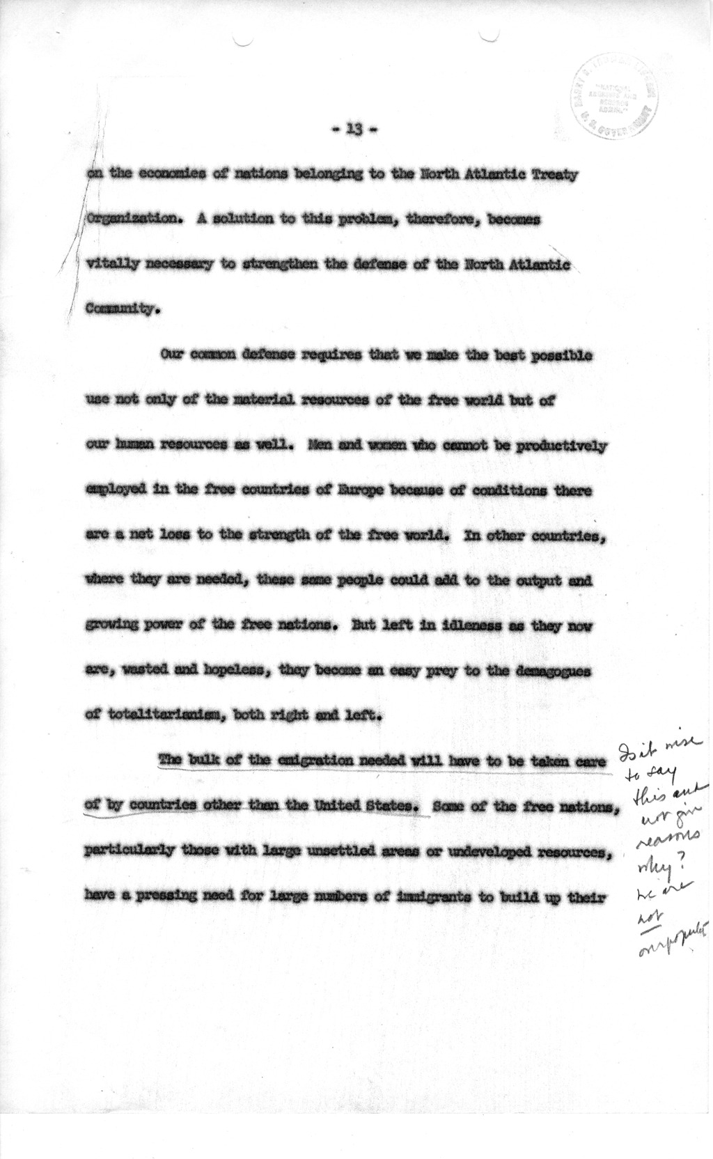 Memorandum from Carlile Bolton-Smith To Richard Neustadt, with Attached Draft of Message