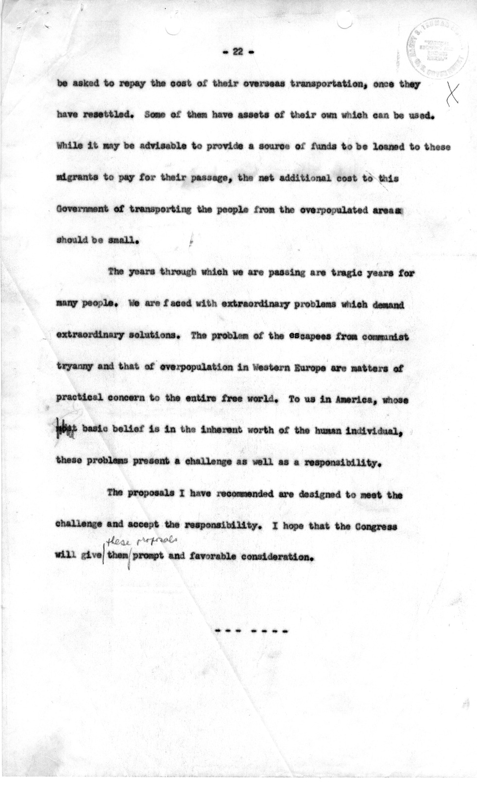 Memorandum from Carlile Bolton-Smith To Richard Neustadt, with Attached Draft of Message