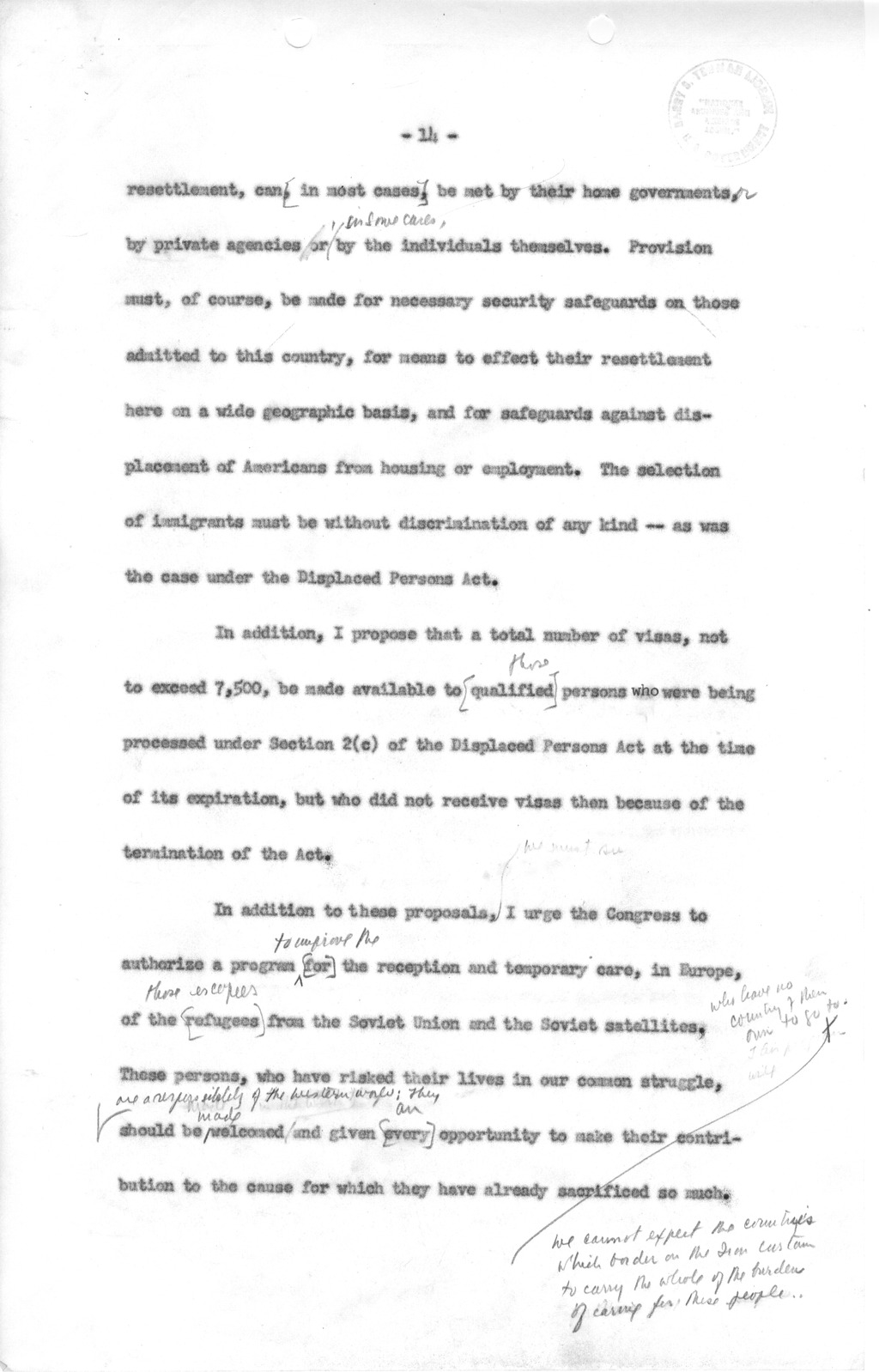 Memorandum from David Lloyd to Samuel Berger, with Attached Message Draft