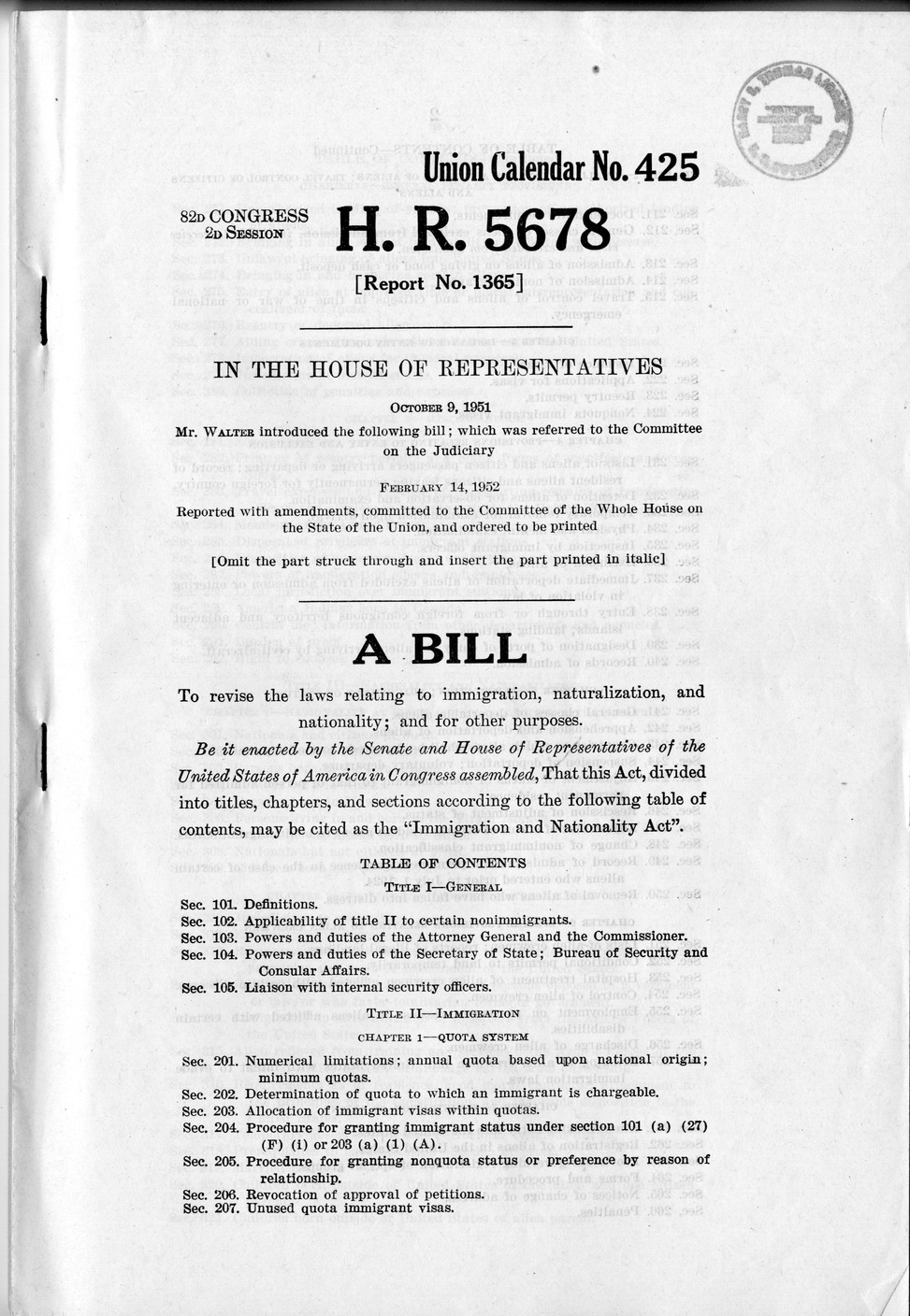 House Resolution 5678, 82nd Congress, Second Session