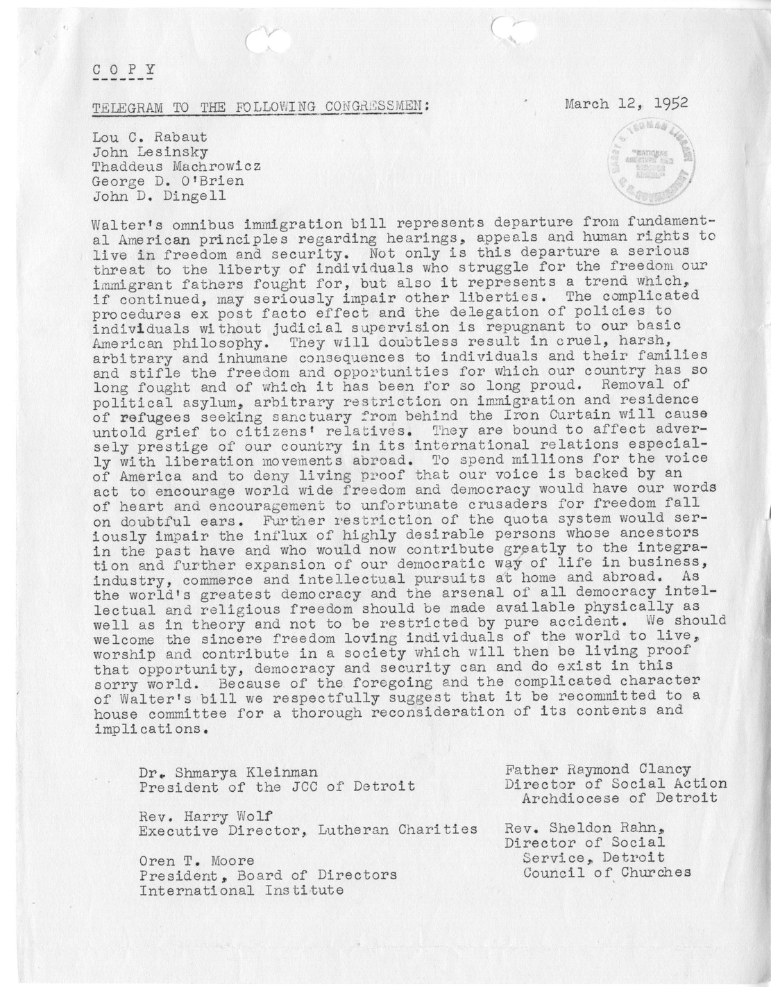 Memorandum from Julius Edelstein to Richard Neustadt, with Attachments