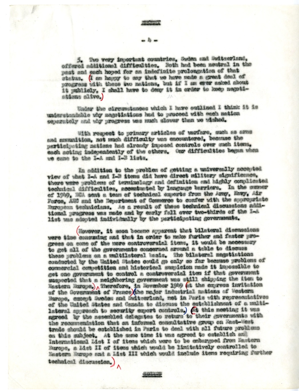 Memorandum from Joseph McDaniel to Paul G. Hoffman, Report on the Treatment of East-West Trade Question in Congressional Presentation, with Attached Draft Report