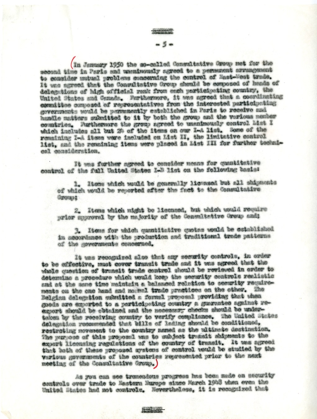 Memorandum from Joseph McDaniel to Paul G. Hoffman, Report on the Treatment of East-West Trade Question in Congressional Presentation, with Attached Draft Report