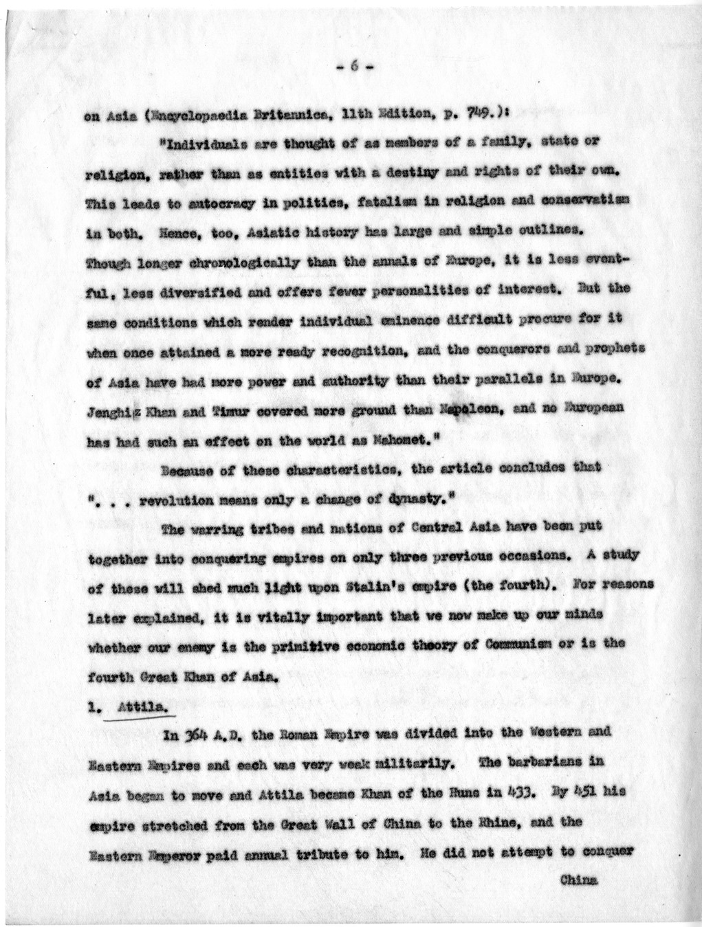 Memorandum from Paul G. Hoffman to Robert N. Golding with Attached Draft of Report, The "Cold War" - What it is and What Must Be Done to Win it Without Fighting