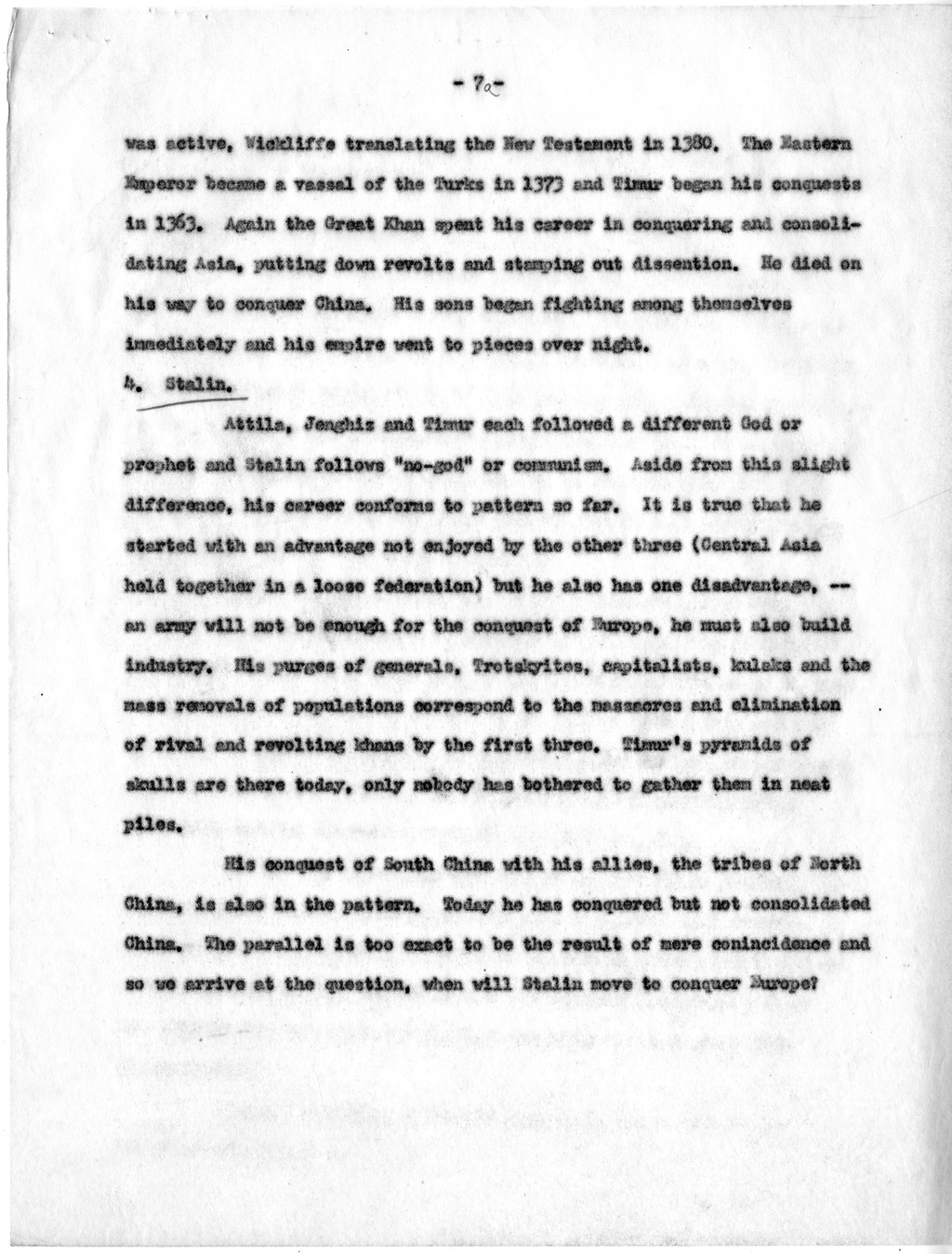 Memorandum from Paul G. Hoffman to Robert N. Golding with Attached Draft of Report, The "Cold War" - What it is and What Must Be Done to Win it Without Fighting