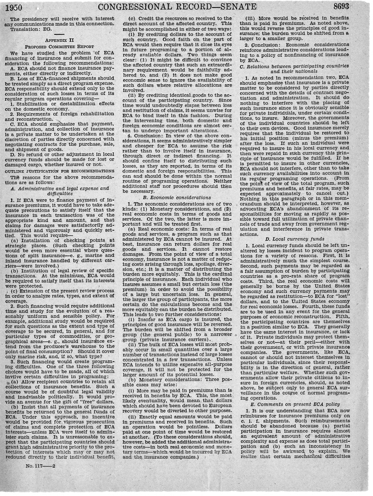 Remarks in the Congressional Record of the Senate - June 14, 1950, Pages 8691-8700, 8707-8718