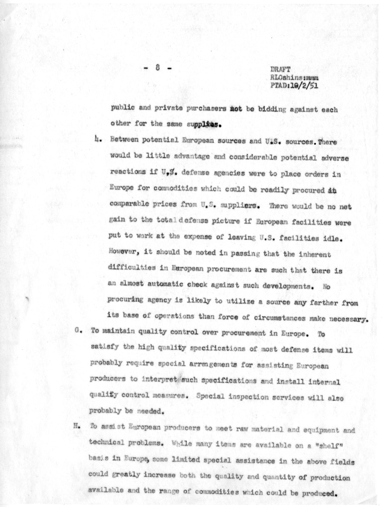 Memorandum from Robert N. Golding to D. A. FitzGerald with Attachments