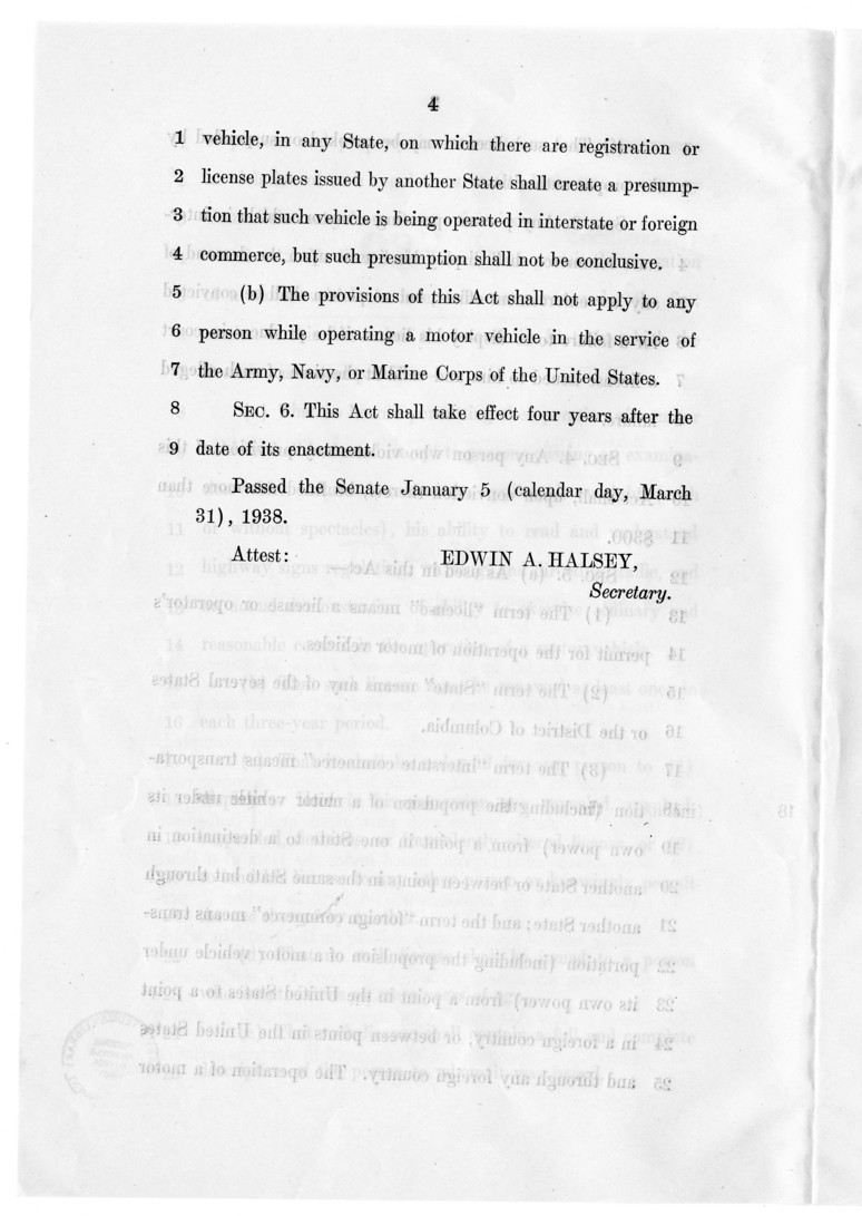 S.589 - An Act Prohibiting the Operation of Motor Vehicles in Interstate Commerce by Unlicensed Operators