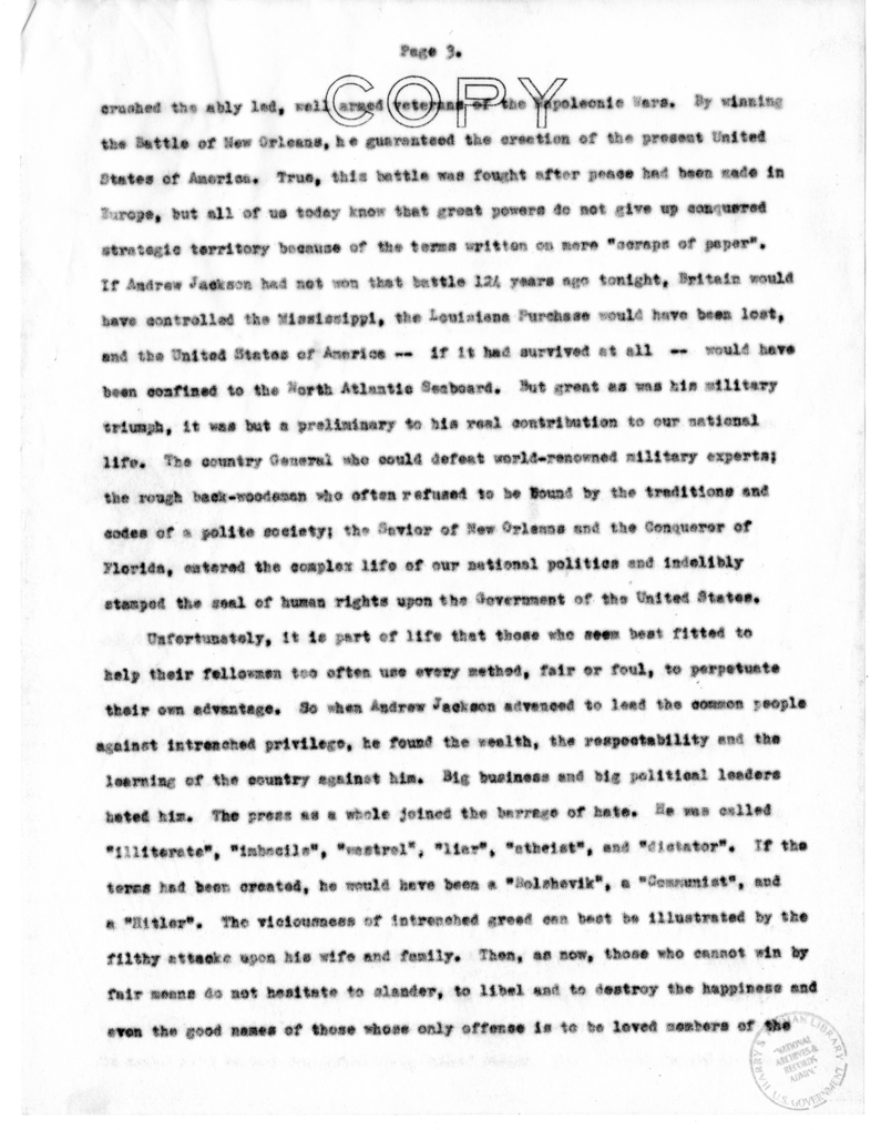 Speech of Senator Harry S. Truman at Charleston, West Virginia