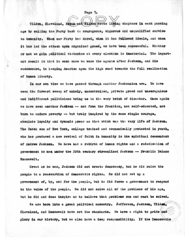 Speech of Senator Harry S. Truman at Charleston, West Virginia