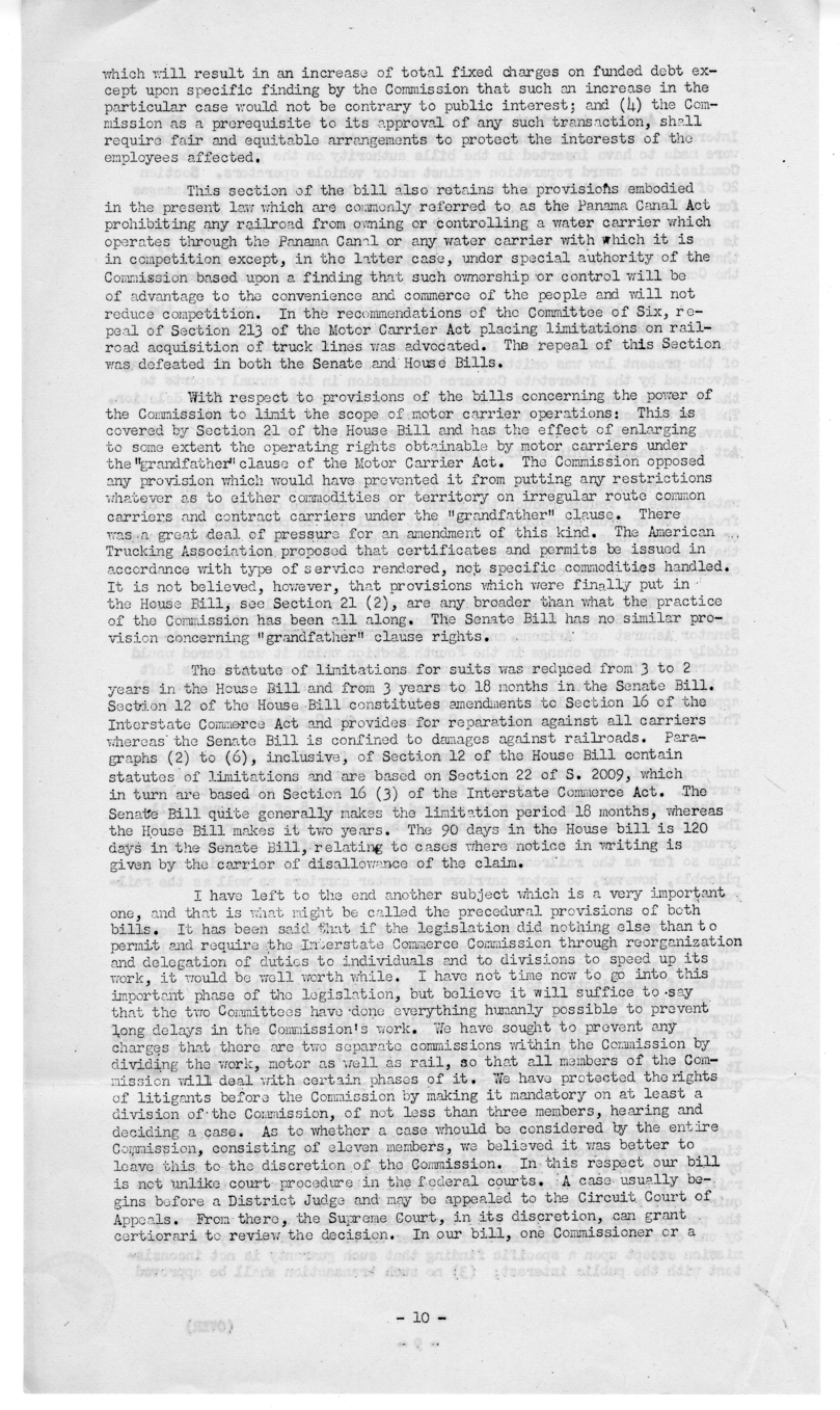 Speech of Senator Harry S. Truman to the American Trucking Association at Chicago, Illinois