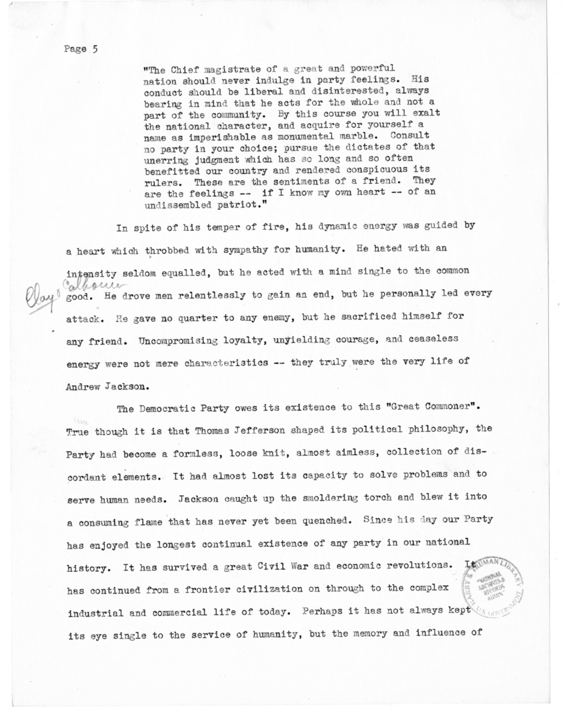 Speech of Senator Harry S. Truman at Columbus, Ohio