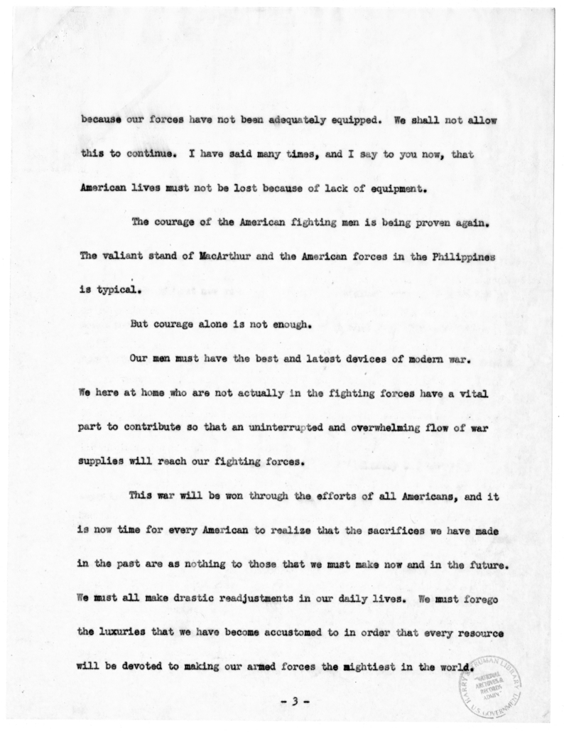 Speech of Senator Harry S. Truman Before the Society of the Plastics Industry at Hot Springs, Virginia