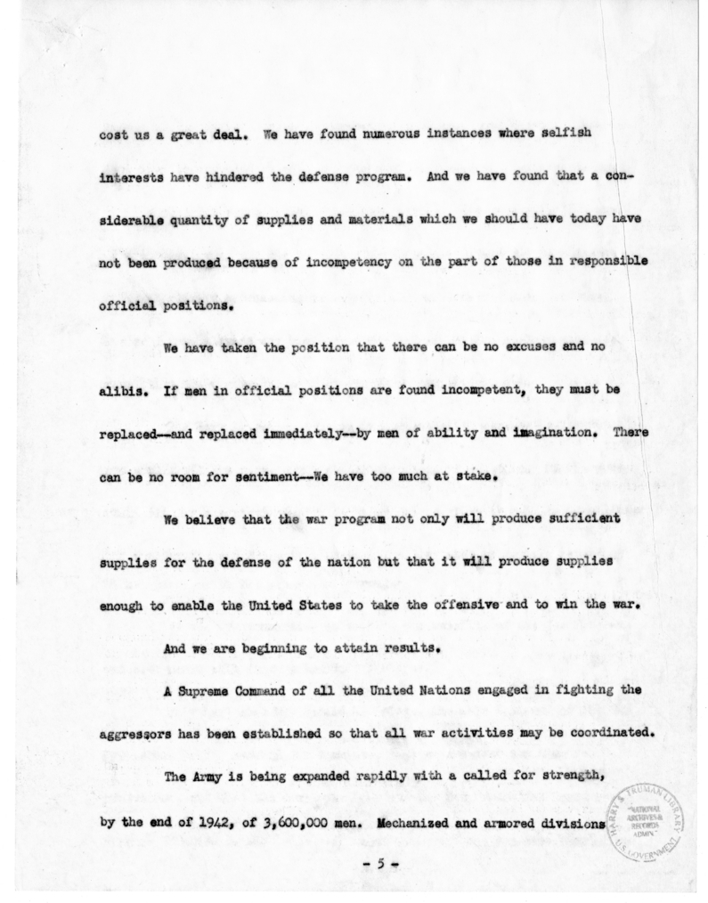 Speech of Senator Harry S. Truman Before the Society of the Plastics Industry at Hot Springs, Virginia
