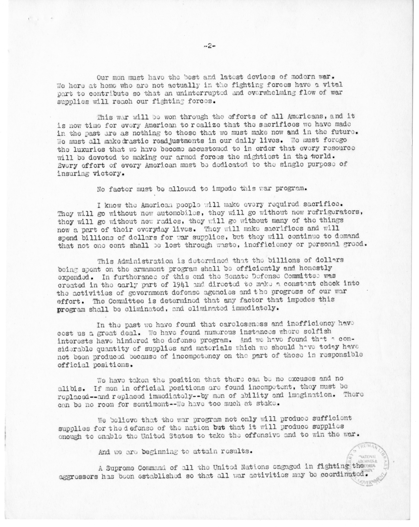 Speech of Senator Harry S. Truman before Rotary Club District Conference, St. Louis, Missouri