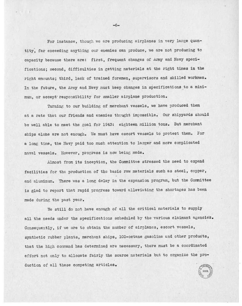 Speech of Senator Harry S. Truman Before the Fraternal Order of Eagles, Newark, New Jersey