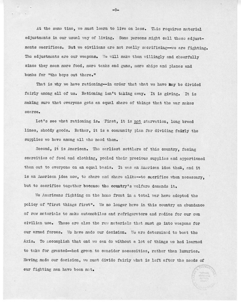 Speech of Senator Harry S. Truman Before the Southern Hardware Jobbers Association and the American Hardware Manufactures Association at Memphis, Tennessee